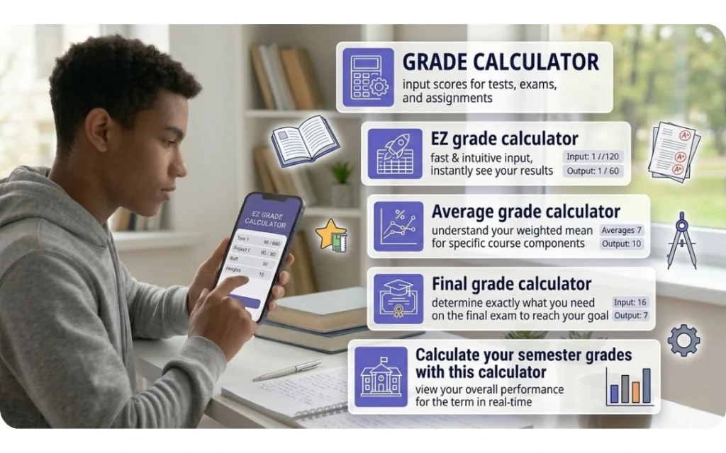 Online Tool to Calculate My Grade with a Semester Grade Calculator