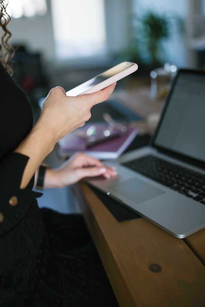 Recognizing Suspicious Messages Close-up of a woman reading and sending messages on a smartphone